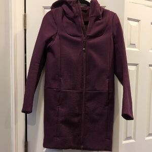 Lululemon Athletica Deep Purple Hooded Trench Coat